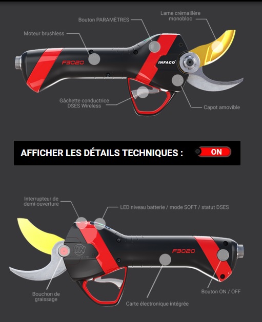 Electric pruning shears - All the agricultural manufacturers